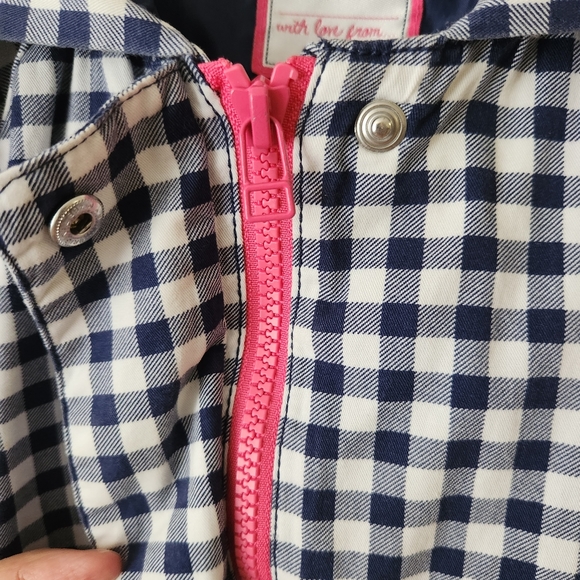 GYMBOREE Kids Girls Light Jacket Hoodie Zip Up Plaids Spring Size 7-8 - Picture 4 of 12